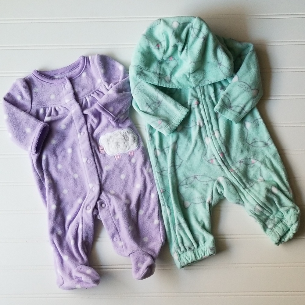 Carter's Fleece Sleep and Play Bundle- Newborn